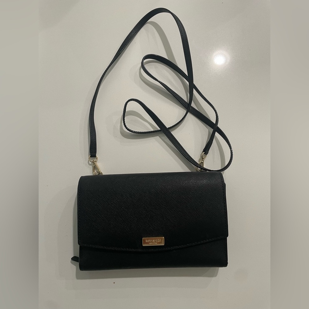 Kate Spade Leather Crossbody Purse in Black